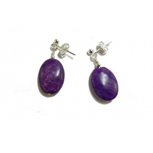 Purple Sugilite Drop Earrings Purple Sugilite Drop Earrings